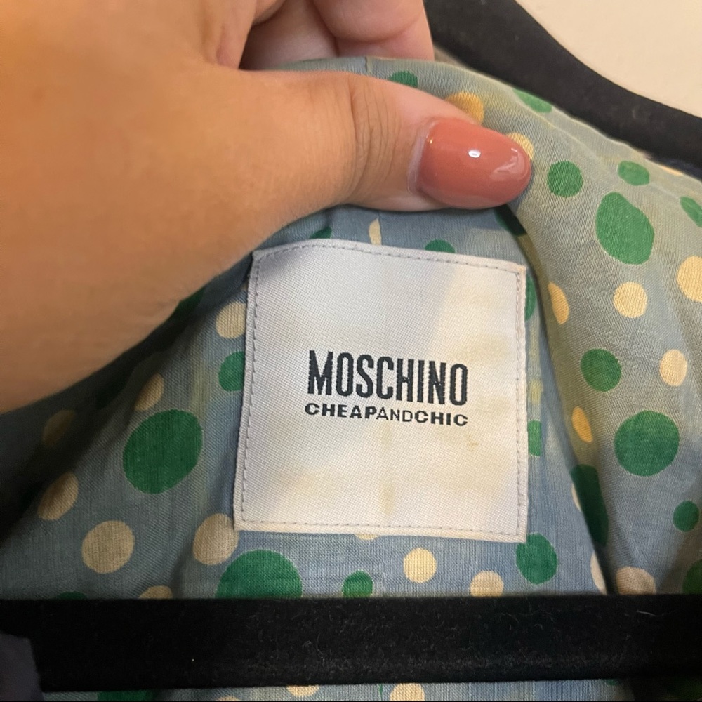 Moschino Cheap and Chic Floral Blazer Trim Blazer Jacket Size 12 - Picture 7 of 9